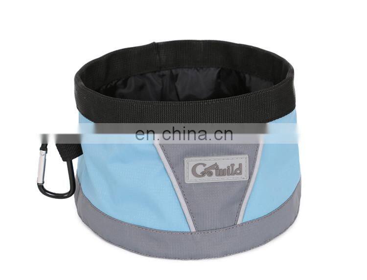 Outdoor pet accessories nylon oxford dog training travel bowl