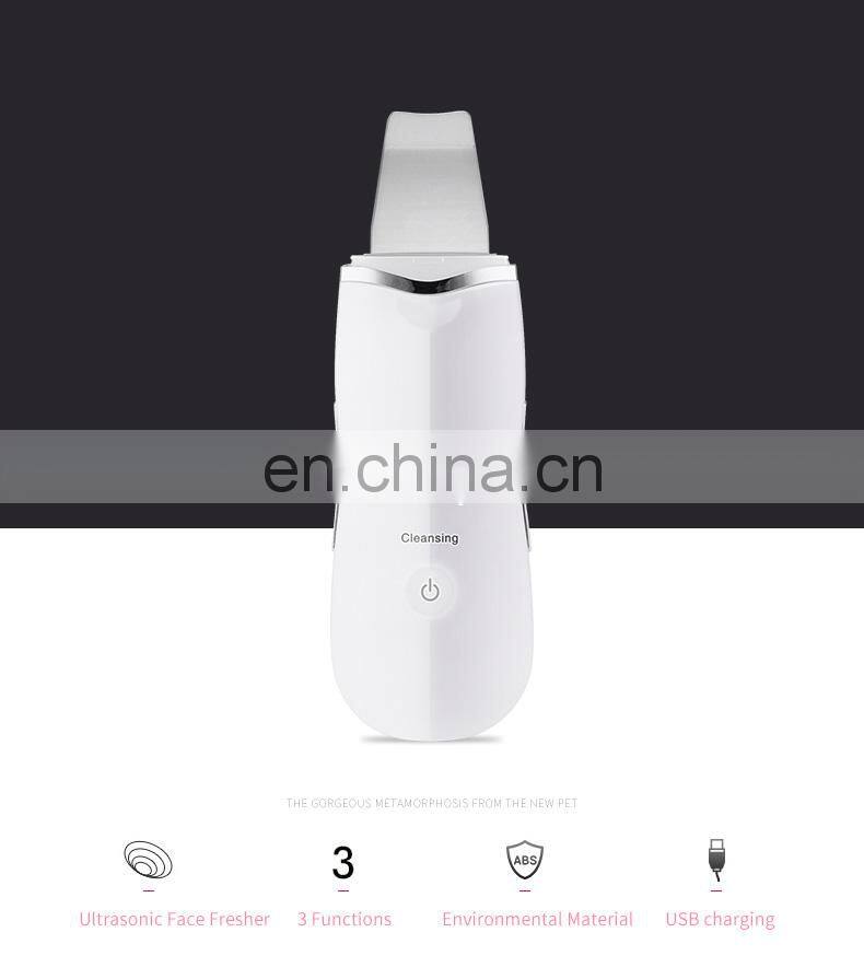 portable ultrasonic scaler sonic peeler skin scrubber machine for lady