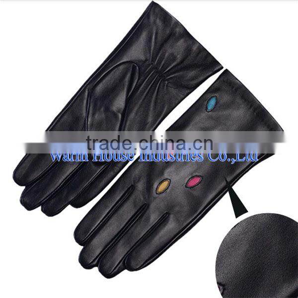2016 Classic and Fashion Sheepskin Leather Touch Screen Leather Gloves with Cheap Price