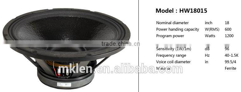 WS218 double 18inch speaker subwoofer box design