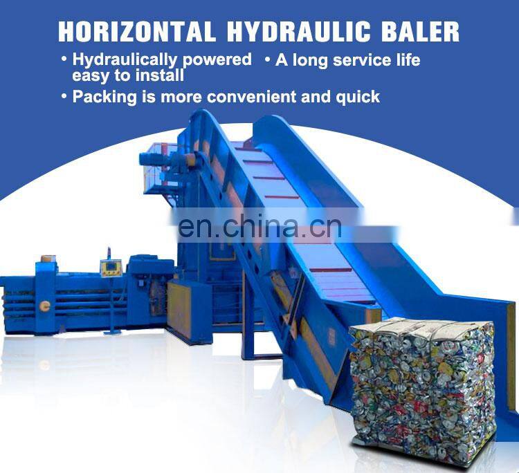 Manufacturers baler machine Aluminum Canz Compression Baler Machine Straw Horizontal Baler