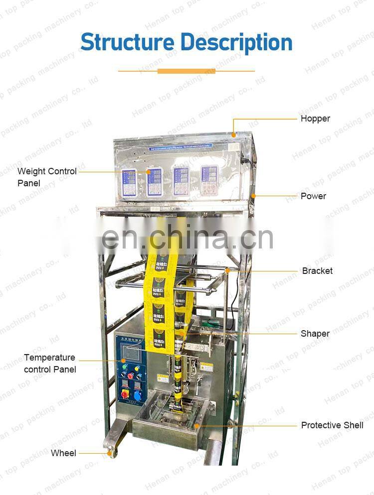 Automatic multi-head Cashews pistachios whole grains quantitive dispensing machine