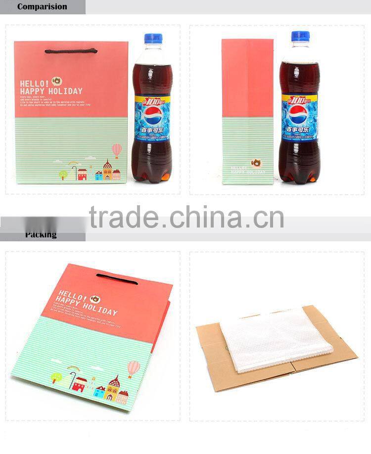 pink and green stripes cute gift paper bag