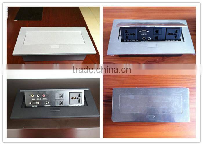 BW-T612 Office Furniture Tabletop Switch Socket/Pop Up Desk Power Outlet For Conference Table