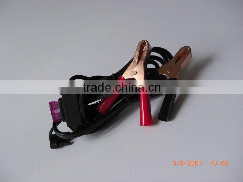 Black UL SPT-2 18AWG Cable with 15A Clamp Molding Fuse Holder and SAE plug