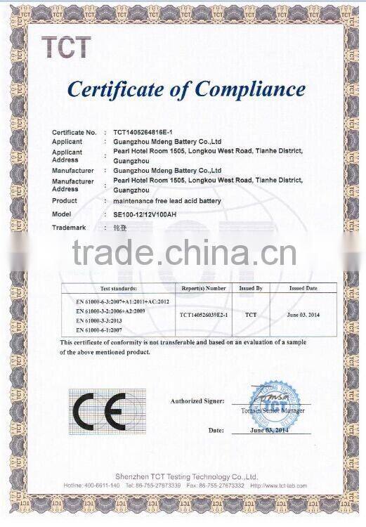 Rechargeable 12v 38ah battery ups battery 12v 100ah sealed lead acid battery