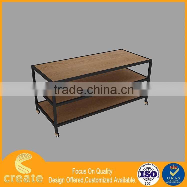 Promotion feature table with metal frame for cloting store,gift displays