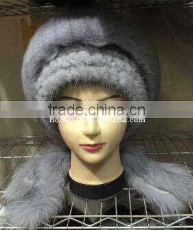 new stylish and high thickness mink fur Princess headwear with long and fluffy tail
