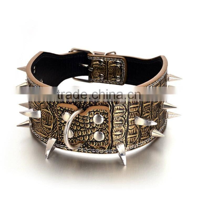 Manufacturer selling spike nails pet collars big strong dog collars