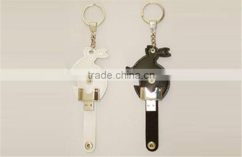 USB 2.0 Driver Luxury 16GB Black Leather USB Flash Drive