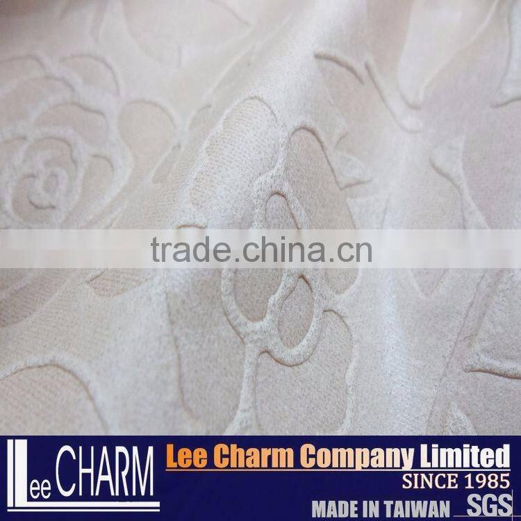 100% Polyester Rose Patterns Leather Fabric for Interior design
