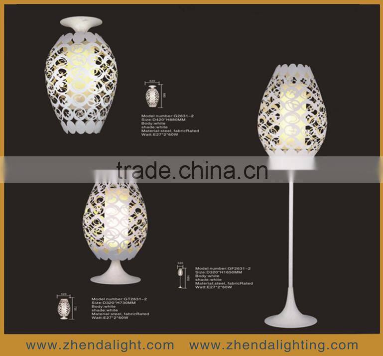 white color hollow out lamp shade hotel table lamp& bedside decoration lighting