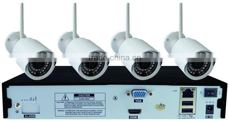 wireless security cameras 4ch 720P wifi security ip camera NVR kit