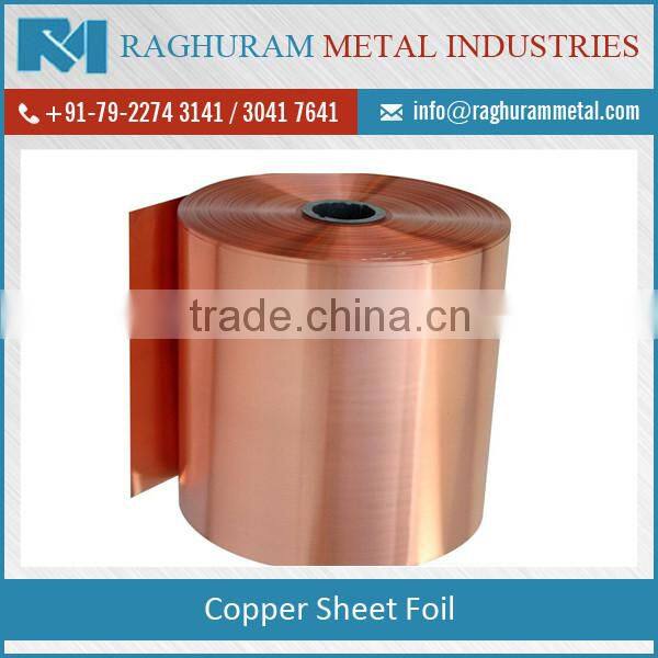 Copper Sheet Foil for Sale Available at Affordable Cost