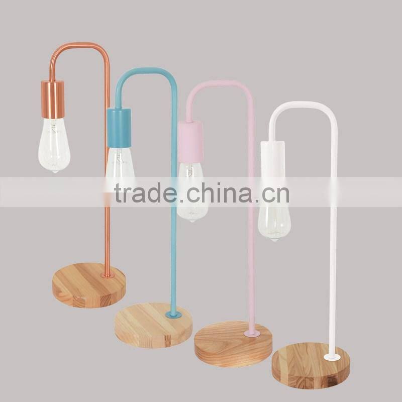 a table lamp for hotel or trophy pro wooden steel E27*1 lamps china supplier