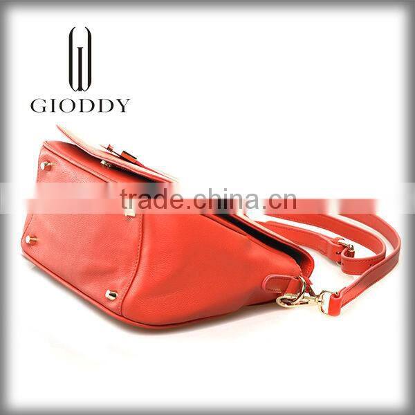Red color Gioddy 2016 China factory cheap price shoulder bag fashion