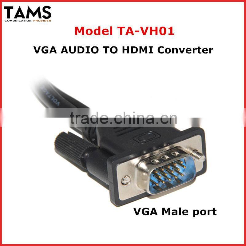 mini intelligent PC Laptop HD Audio Video VGA to HDMI Converter
