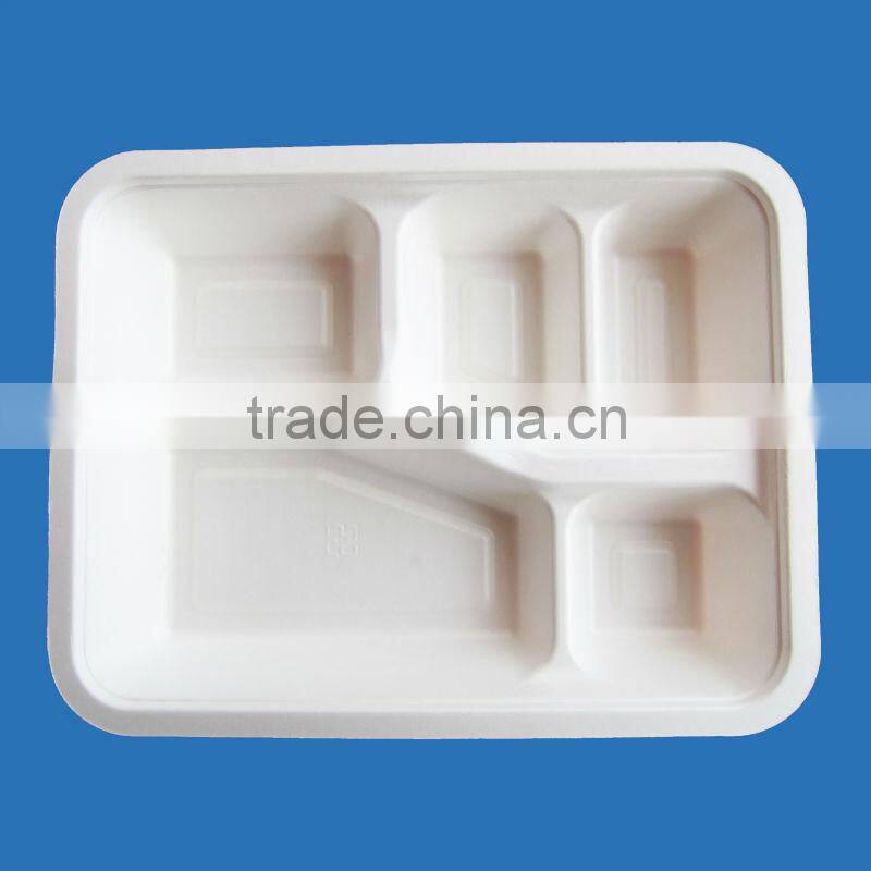 Eco-friendly 100% Biodegradable Chinese food compartments tray