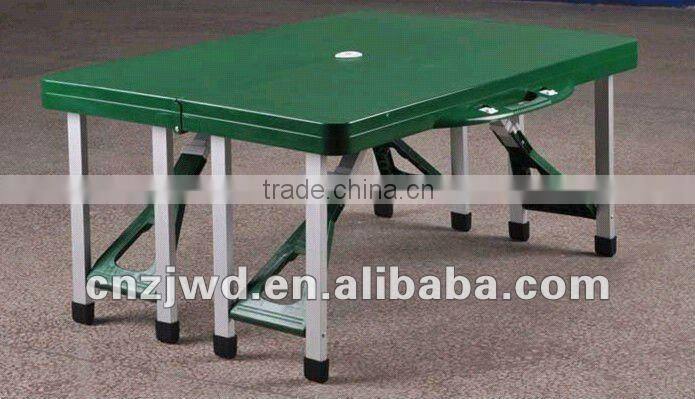 Green Plastic Camping/Picnic ABS/PP linked Table&chairs