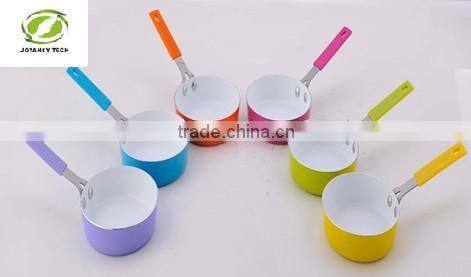 Colorful Aluminum Non-stick Press Saucepan Milk Cooking Pan Pot S/S Handle