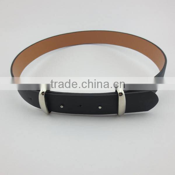 Fashion Silver Loop PU Leather Belt For Promotional gifts