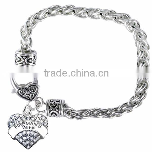 Genuine Austrian Clear Crystal SIGMA KAPPA SORORITY Charm Chain Link Bracelet