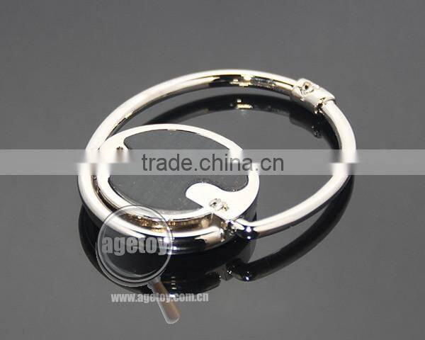 New Arrival Round Portable Swivel Alloy Purse Handbag Holder S Shaped Custom Metal Folding Hook Hanger