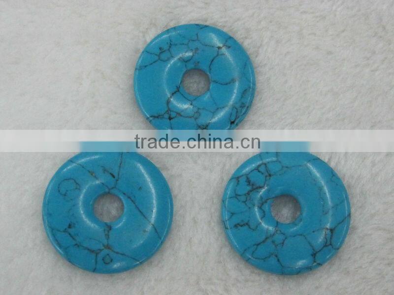 Wholesale 15-50mm Green Point Stone donut gemstone