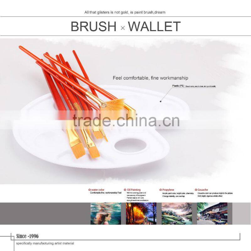 Wholesale 10pcs wooden Handle Nylon Hair Artist Painting Brush