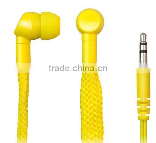 high quality hot selling shoelace earbud fashionable colourful earbuds