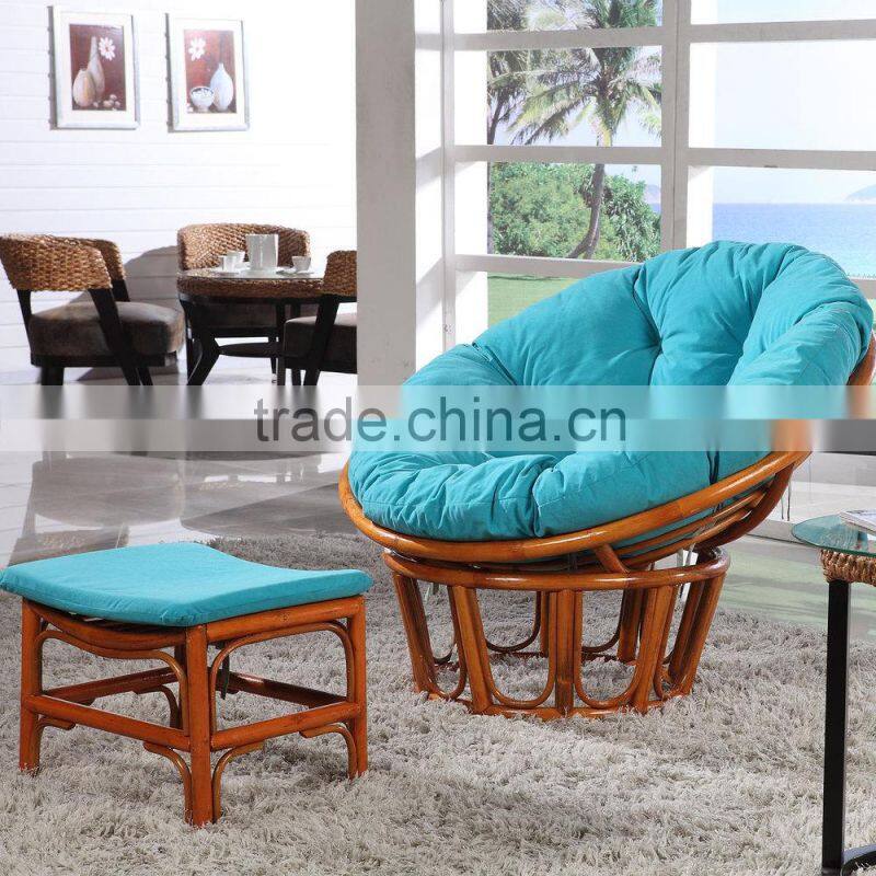 Natural Rattan Cane Wicker Round Lounge Sofa Chair