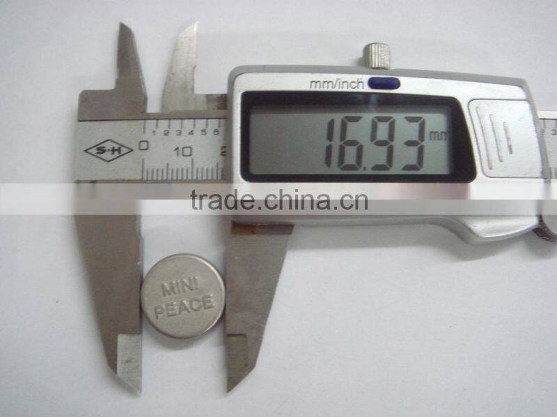 17mm embossed logo metal snap button tape