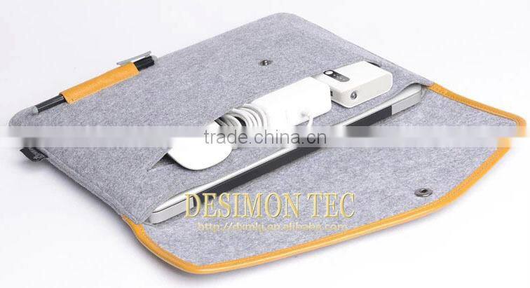 2015 custom fancy elegant felt laptop bag for women shenzhen LOGO