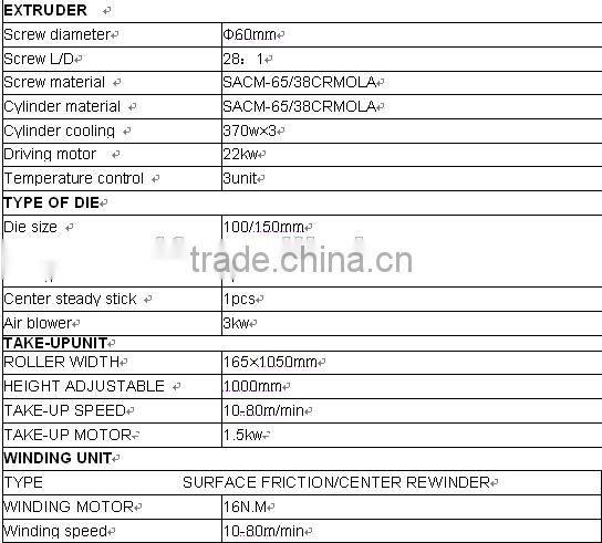 PE film blowing extrusion machine for Garbage bags