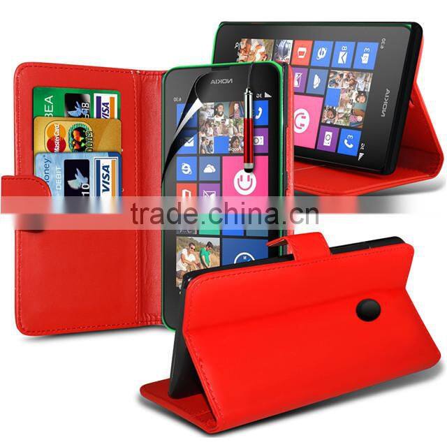 Wallet Stand Leather Case Cover For Nokia Lumia 630