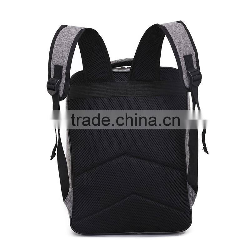 2016 Factory wholesale OEM canvas shoulder bag backpack combination schoolbag for men and college boy