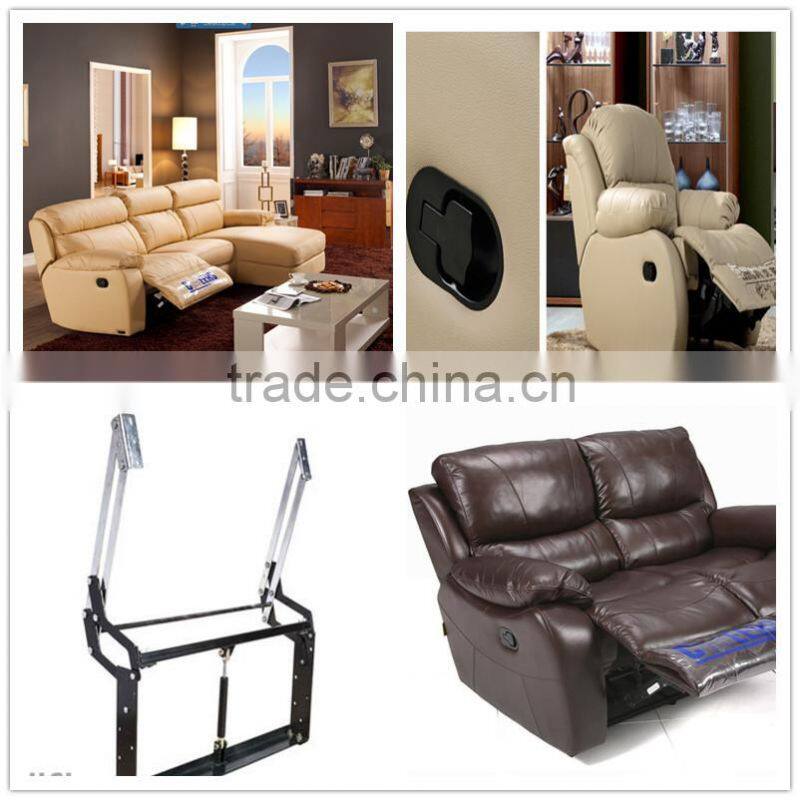 Lockable gas spring with cable and button