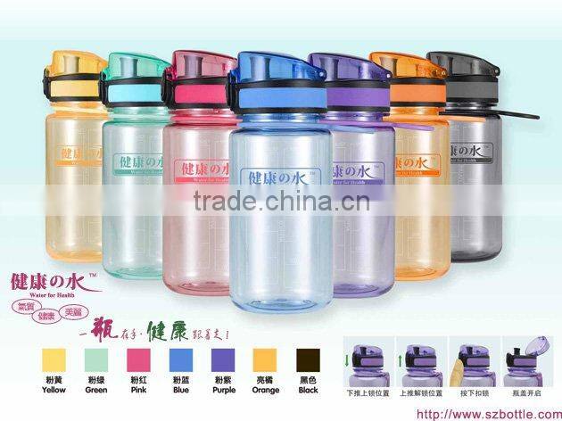 "Magic pop" straw handy Kids water bottle made with BPA FREE Tritan
