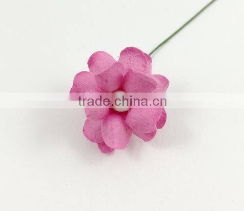 Pink , Small Handmade Mulberry Paper Flower, Wedding Party, Scrap-booking Crafts Pastel