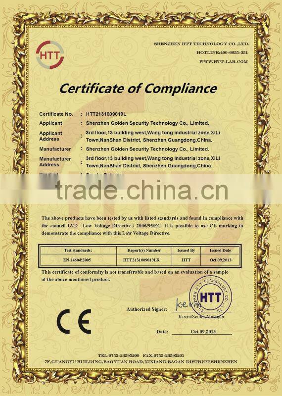 fire alarm smoke detector with EN14604