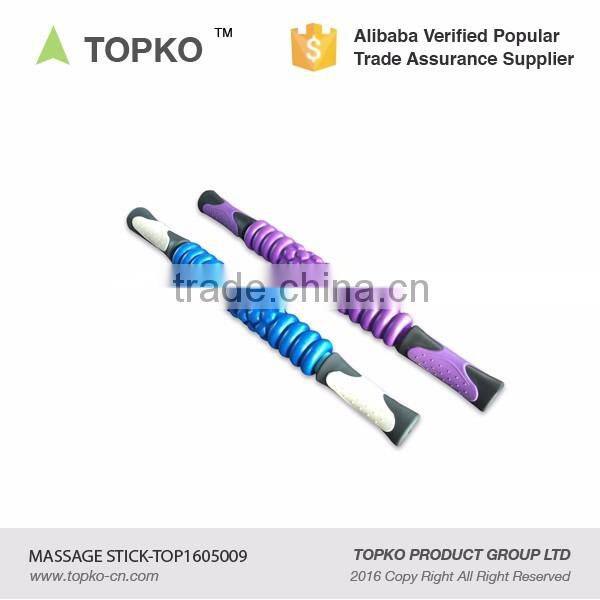 TOPKO Muscle Therapy Fitness Premium Quality Massage stick Reinforced Steel Core Grid foam roller Massage Muscle Roller Stick