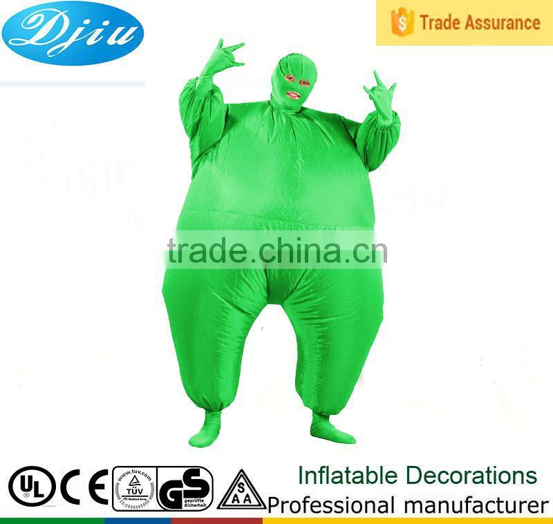 DJ-CO-174 green huge man suit body inflation suits ball inflation custume
