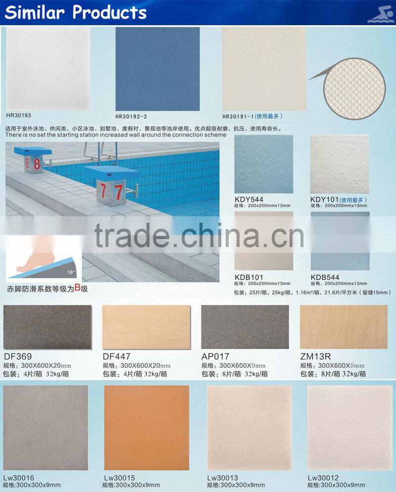 300x300mm floor non slip glazed ceramic swimming pool tile