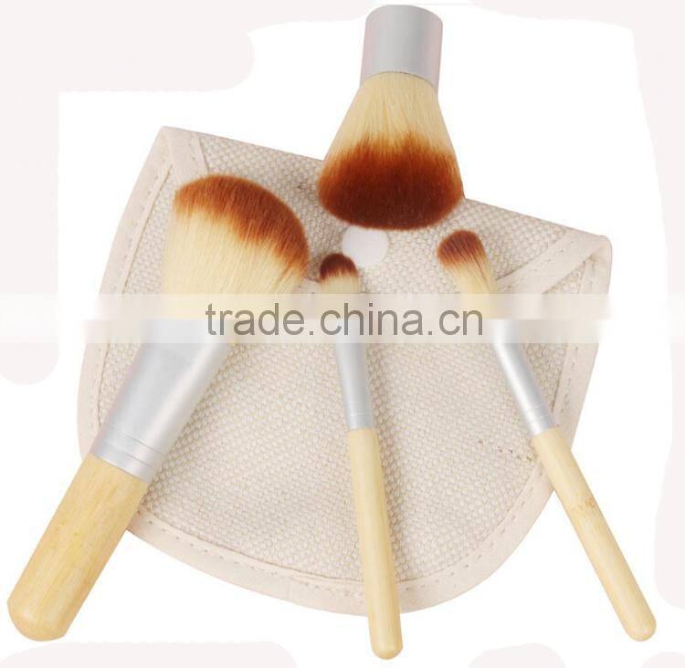 4pcs Cosmetics Natural Bamboo Face Brush