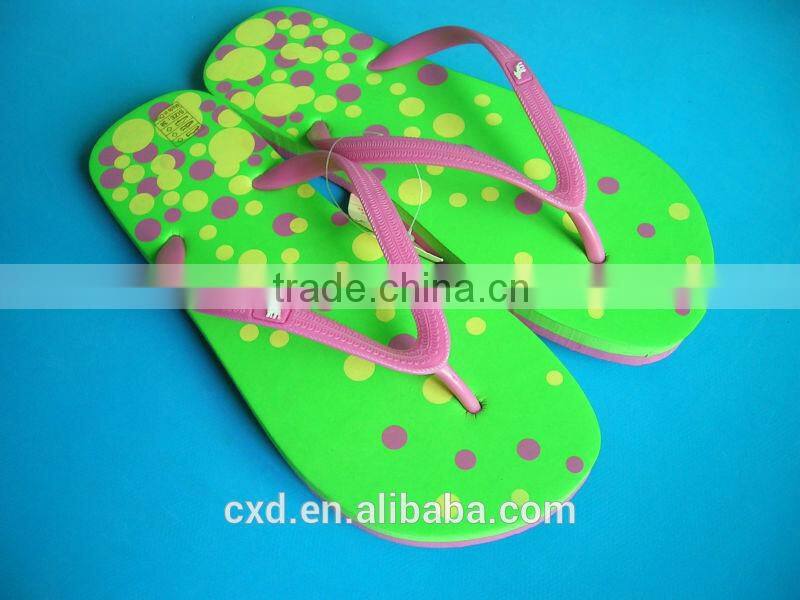 comfortable wedge slippers hard-wearing eva flip flop soles for spa