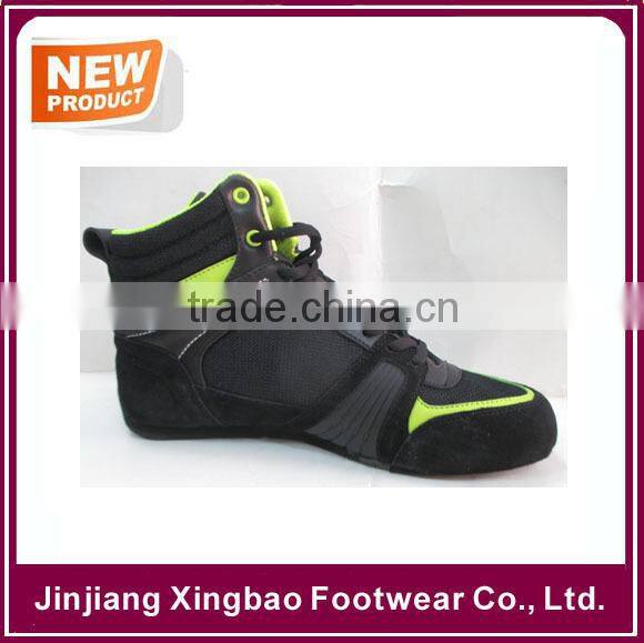2015 latest cow suede leather breathable custom color boxing /wrestling training boots shoes