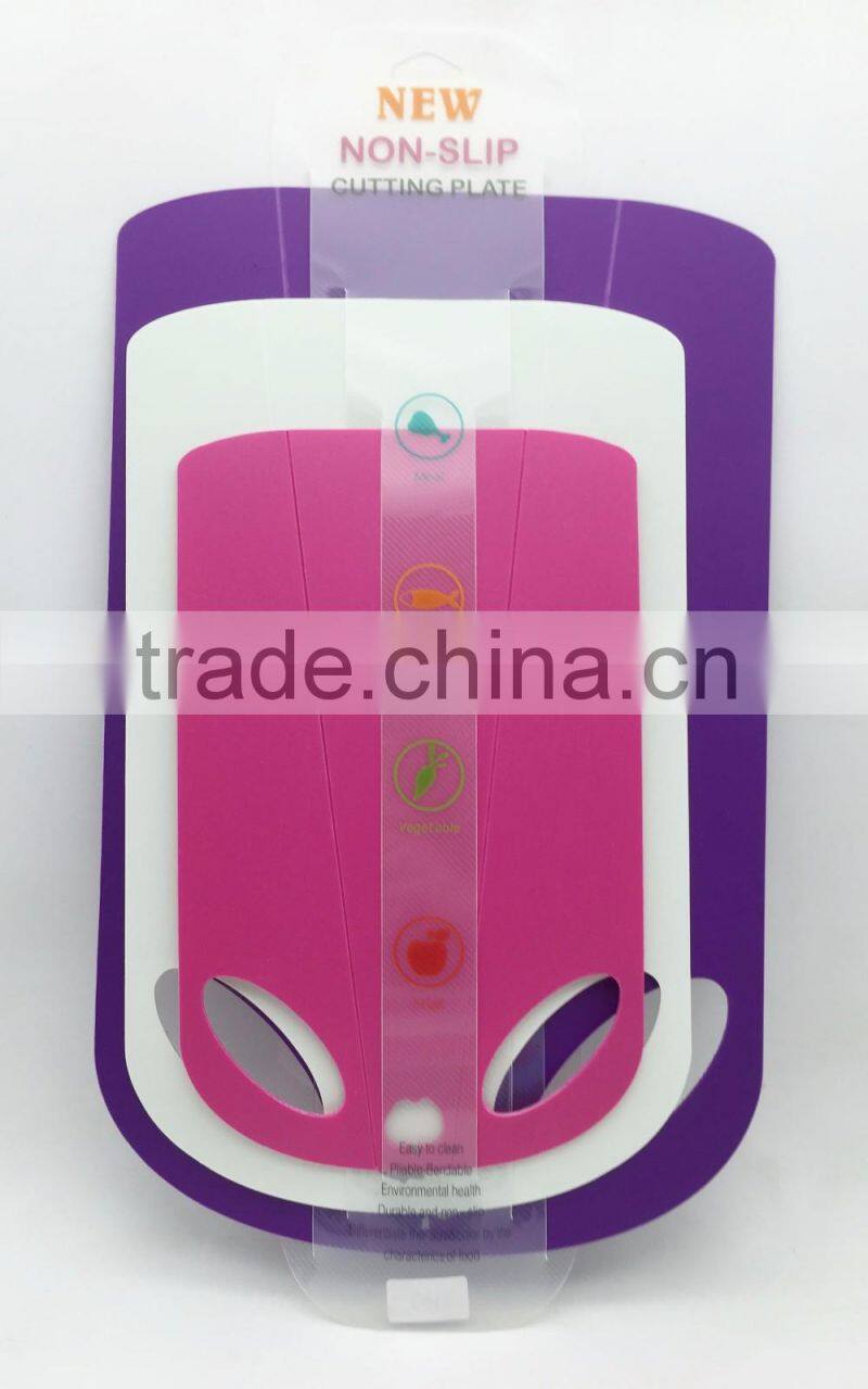 4pcs Non-slip cutting mats Flexible cutting plate set colorful index cutting board