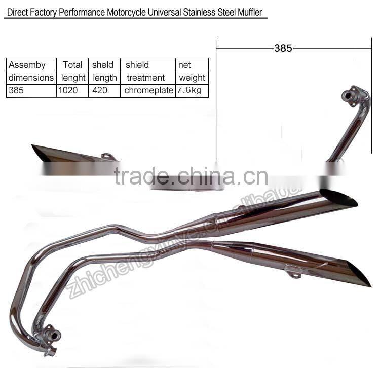 Direct Factory Performance Motorcycle Universal Stainless Steel Muffler