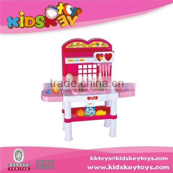 2016 New items kids kitchen set with light and music