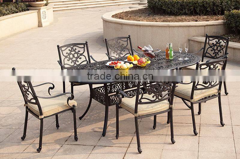 outdoor garden beach pool aluminum chaise with ottoman